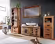 3S Frankenmöbel »Cosma« Massivholz Badezimmer-Standregal niedrig
