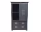 3S Frankenmöbel »Cosma« Massivholz Highboard I grau