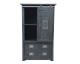 3S Frankenmöbel »Cosma« Massivholz Highboard I grau