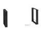 3S Frankenmöbel TI-0600 Tischgestell U-Profil Metall schwarz 2er-Set
