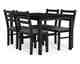 Actona »Alicante« Essgruppe 5-teilig schwarz lackiert