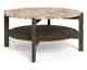 Actona »Dorsett« Couchtisch rund Marmor Latte, Gestell Eiche Rauch