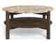 Actona »Dorsett« Couchtisch rund Marmor Latte, Gestell Eiche Rauch