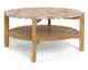 Actona »Dorsett« Couchtisch rund Marmor Latte, Gestell Eiche
