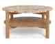 Actona »Dorsett« Couchtisch rund Marmor Latte, Gestell Eiche