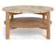 Actona »Dorsett« Couchtisch rund Marmor Latte, Gestell Eiche