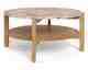 Actona »Dorsett« Couchtisch rund Marmor Latte, Gestell Eiche