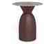 Actona »Ferrol« Couchtisch rund Marmor Toronto grau, Gestell bronze