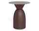 Actona »Ferrol« Couchtisch rund Marmor Toronto grau, Gestell bronze