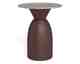 Actona »Ferrol« Couchtisch rund Marmor Toronto grau, Gestell bronze