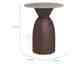 Actona »Ferrol« Couchtisch rund Marmor Toronto grau, Gestell bronze