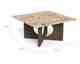 Actona »Foley« Couchtisch Marmor Latte, Gestell Eiche