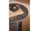 Actona »Naxos« Ecktisch rund Marmor Marron braun
