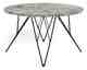 Actona »Prunus« Couchtisch rund Marmor Marron braun, Gestell schwarz