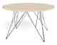 Actona »Prunus« Couchtisch rund Travertin beige, Gestell Chrom