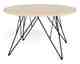 Actona »Prunus« Couchtisch rund Travertin beige, Gestell schwarz