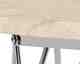 Actona »Prunus« Ecktisch rund Travertin beige, Gestell Chrom