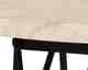 Actona »Prunus« Ecktisch rund Travertin beige, Gestell schwarz