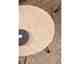 Actona »Prunus« Ecktisch rund Travertin beige, Gestell schwarz
