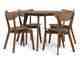 Actona »Roxby« Essgruppe rund 5-teilig Walnuss Furnier
