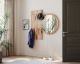 BlackWood »Piaforte Round« Massivholz Design-Garderobe Spiegel