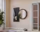 BlackWood »Piaforte Round« Massivholz Design-Garderobe Spiegel