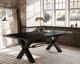 BlackWood »Table4YOU Dallas Black Edition« Wildeiche Massivholztisch