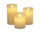 Candela Lights »Melted Look« LED Echtwachs-Kerzen 3er-Set