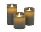 Candela Lights »Melted Look« LED Echtwachs-Kerzen 3er-Set