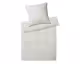 Elegante Mako-Satin Bettwäsche »Solid Stripe« Wollweiß 3507-07