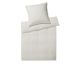 Elegante Mako-Satin Bettwäsche »Solid Stripe« Wollweiß 3507-07