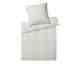 Elegante Mako-Satin Bettwäsche »Solid Stripe« Wollweiß 3507-07