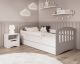 KocotKids »Classic« Bett in weiß/grau