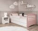 KocotKids »Classic« Bett in weiß/rosa
