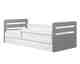 KocotKids »Tomi« Kinderbett in weiß/grau