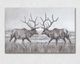 La Casa »2 Hirsche in schwarz weiss« Ölbild handbemalt 100x70 cm
