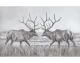 La Casa »2 Hirsche in schwarz weiss« Ölbild handbemalt 100x70 cm Artikelbild 6