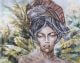 La Casa »African Lady mit Kopftuch« Ölbild handbemalt 120x150 cm