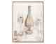 La Casa »Champagner with glasses« Glasbild mit Strassapplikationen 60x80 cm