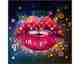 La Casa »Colourful Kiss« Glasbild mit Strassapplikationen 100x100 cm