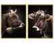 La Casa »Cow Portaits« Glasbilder 30x40 cm 2er-Set