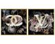 La Casa »Flowers Label« Glasbilder 40x40 cm 2er-Set