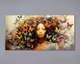 La Casa »Frau mit lockigen Schmetterling-Haaren« Ölbild handbemalt 140x70 cm