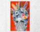 La Casa »Frauenkopf - Blumen & Federn« Ölbild handbemalt 90x140 cm Artikelbild 6
