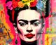 La Casa »Frieda Kahlo« Wandbild mit Strassapplikation 80x120 cm