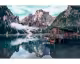 La Casa »Holzhütte am Bergsee« Glasbild