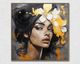 La Casa »Lady mit Blumenschmuck« Ölbild gerahmt 80x80 cm