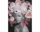 La Casa »Lady mit Rosen-Hintergrund schwarz« Ölbild handbemalt