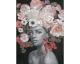 La Casa »Lady mit Rosen-Hintergrund schwarz« Ölbild handbemalt