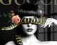 La Casa »Lady with Snake« Glasbild mit Strassapplikation 80x120 cm